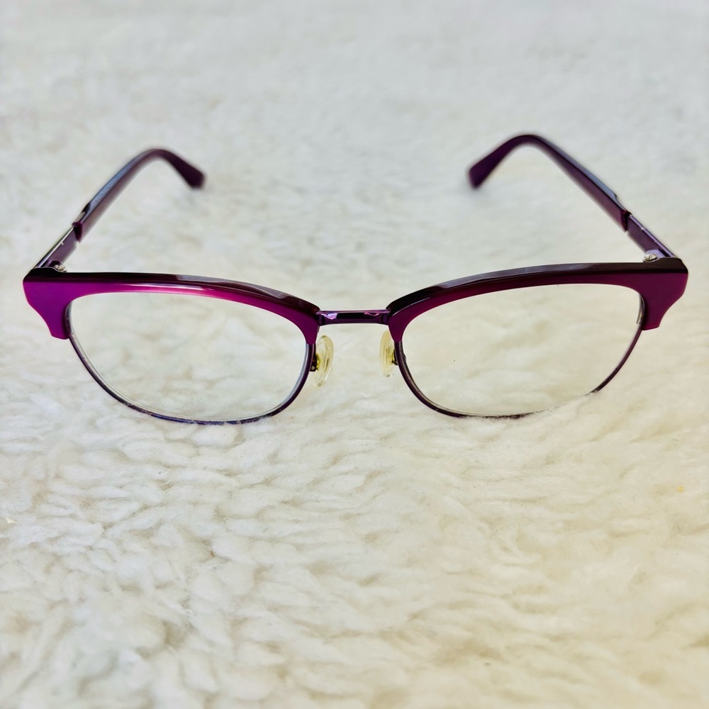 MCM Burgundy Glasses with Gold Accents